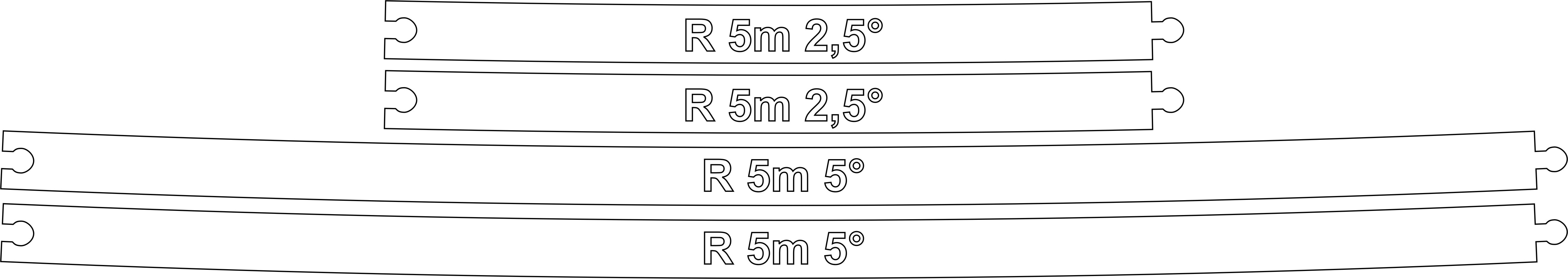 Radius Schablonen 5 m